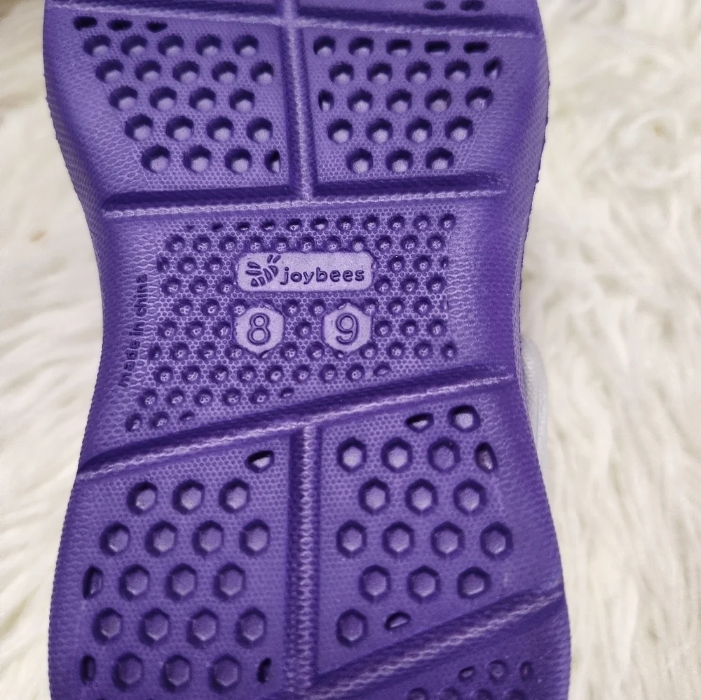 Joybees Kids Purple Gray Rubber Clogs Size 8 9